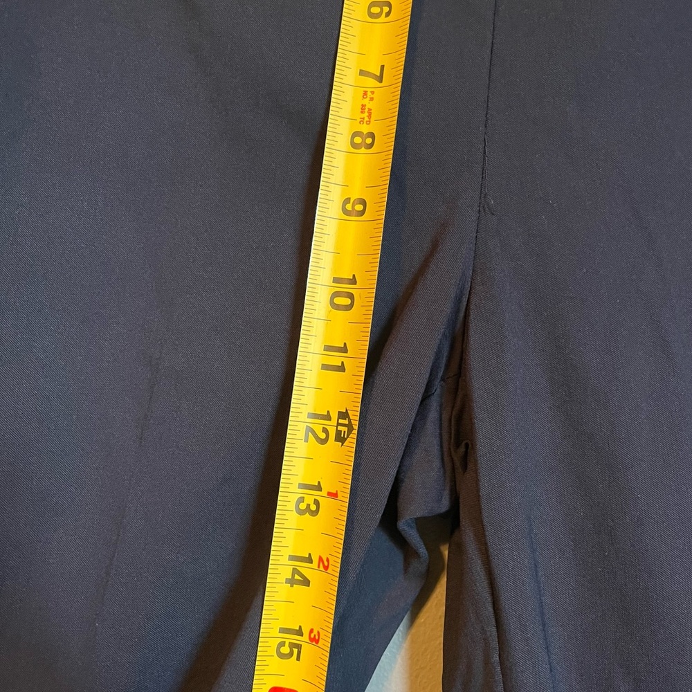 NWT Alfani Sz 16 Long Women’s Navy Blue Tummy Control Trouser Pants Ret $49! - Picture 5 of 13